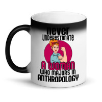 Never Underestimate Woman Anthropology Aesthetic Magic Mug | Artistshot