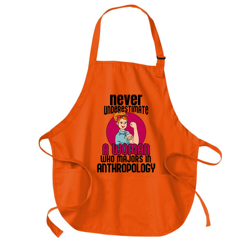 Never Underestimate Woman Anthropology Aesthetic Medium-length Apron | Artistshot