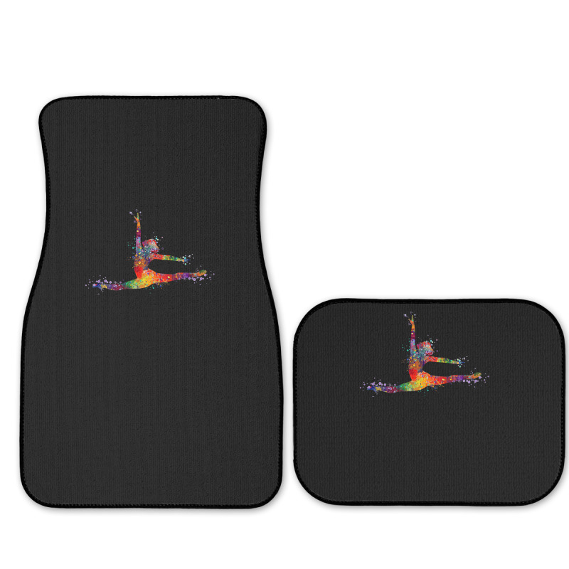 Girl Gymnastics Twine Watercolor Full Set Car Mats | Artistshot