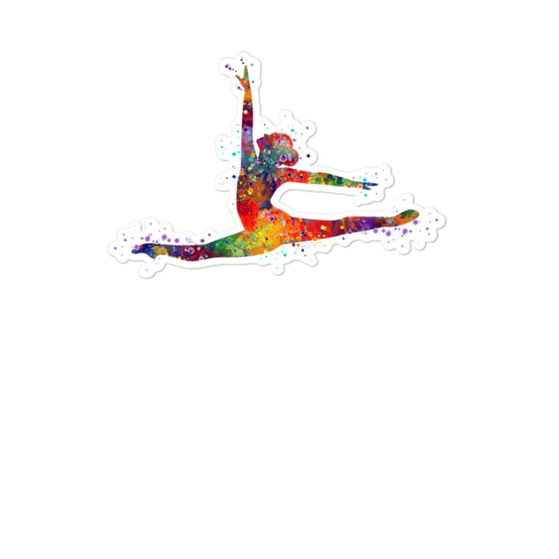 Girl Gymnastics Twine Watercolor Sticker | Artistshot