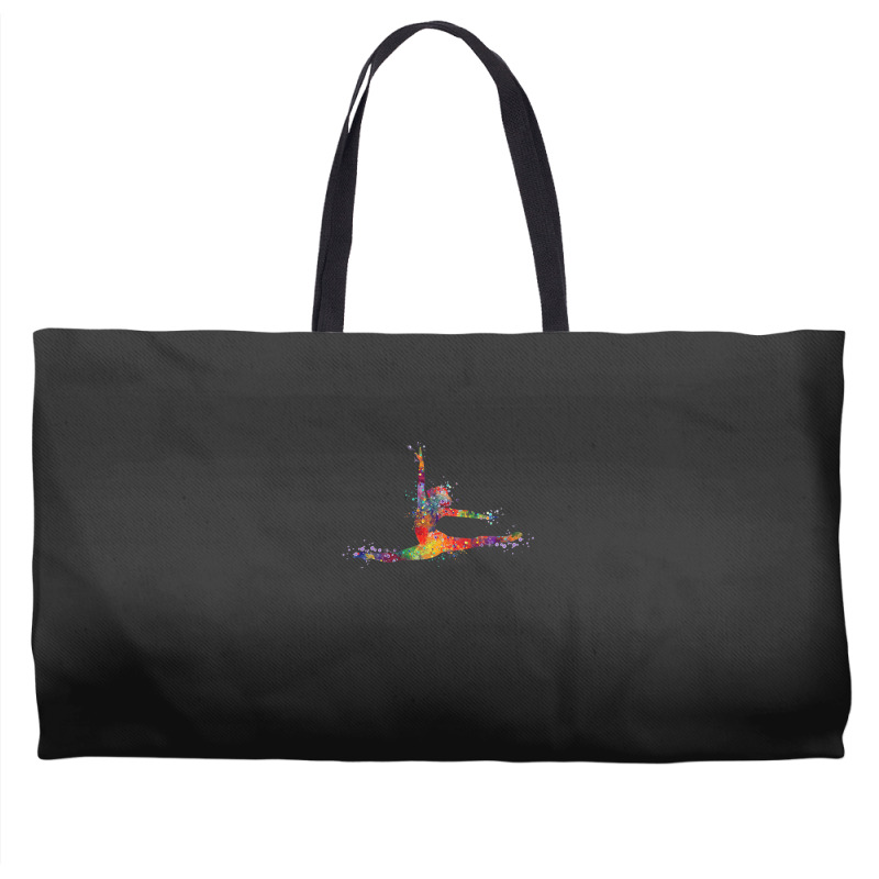 Girl Gymnastics Twine Watercolor Weekender Totes | Artistshot