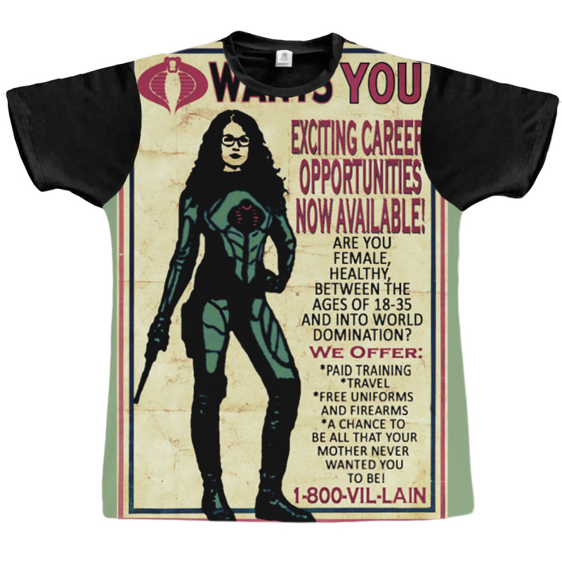 Cobra Recruiting Poster Featuring The Baroness (g.i. Joe) Graphic T-shirt | Artistshot