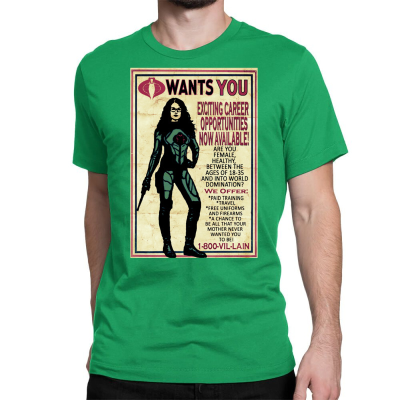 Cobra Recruiting Poster Featuring The Baroness (g.i. Joe) Classic T-shirt | Artistshot