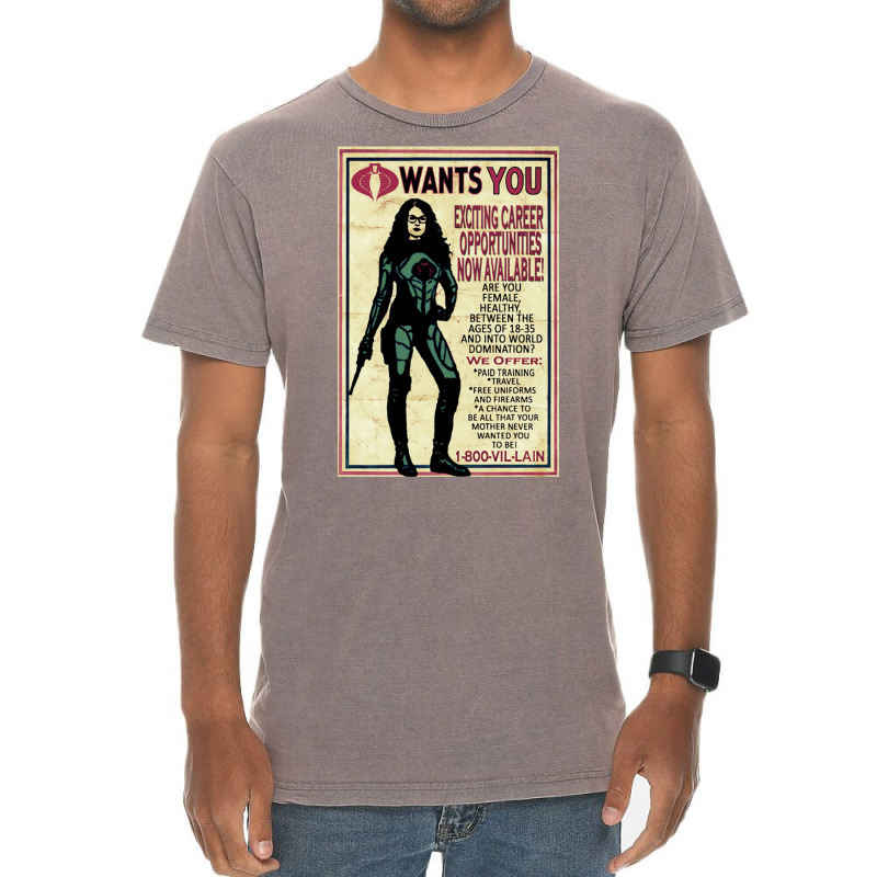 Cobra Recruiting Poster Featuring The Baroness (g.i. Joe) Vintage T-shirt | Artistshot