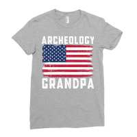 Archeology Grandpa American Flag July 4th Cool Ladies Fitted T-shirt | Artistshot