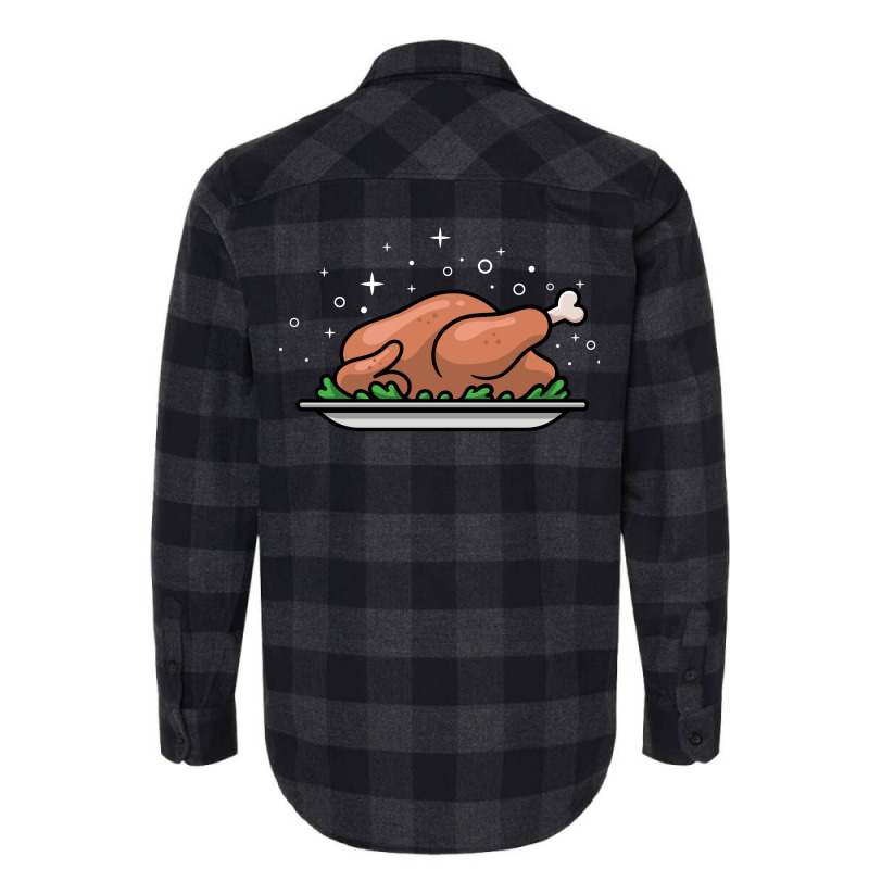 Roast Chicken Dish Cartoon 70s Flannel Shirt by lodenbuduanf | Artistshot