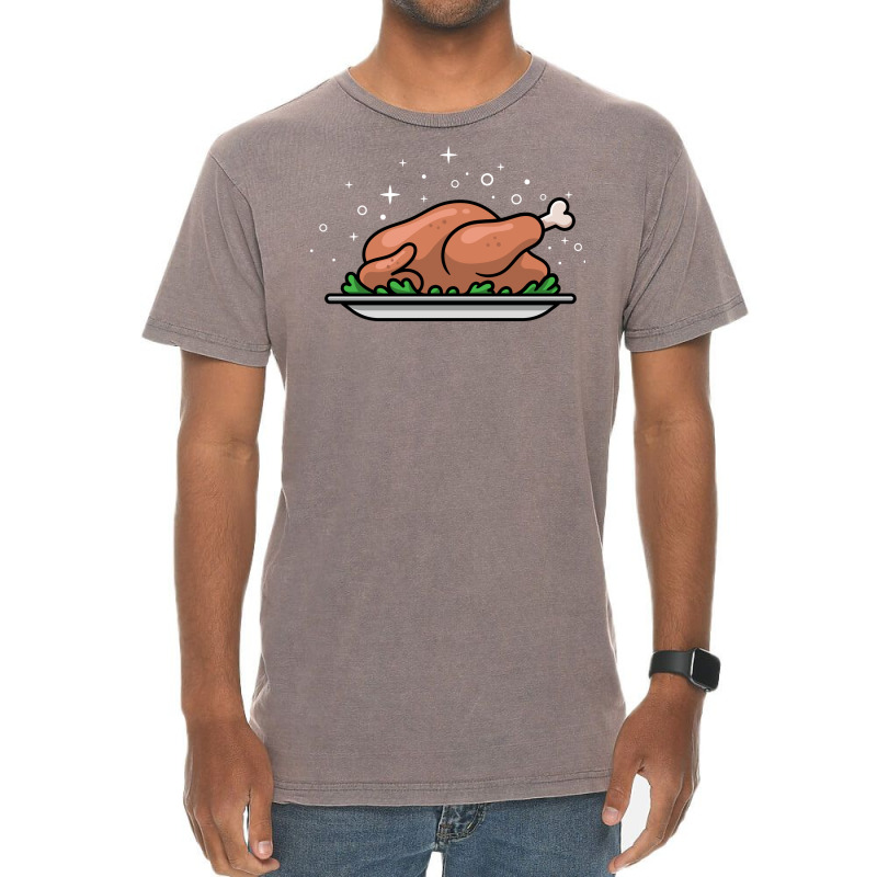 Roast Chicken Dish Cartoon 70s Vintage T-Shirt by lodenbuduanf | Artistshot