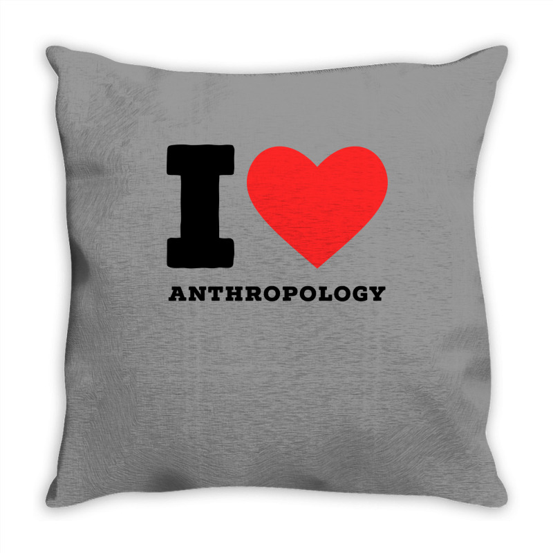 I Love Anthropology Aesthetic Throw Pillow | Artistshot