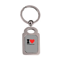 I Love Anthropology Aesthetic Silver Rectangle Keychain | Artistshot