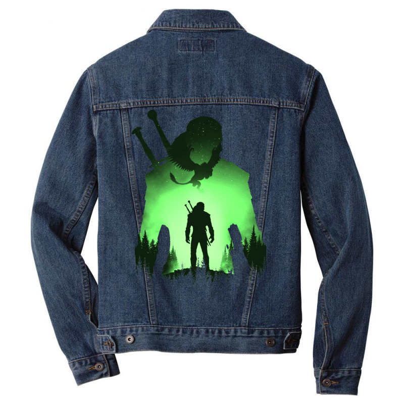 Sword  Symbol  Fitted Men Denim Jacket | Artistshot