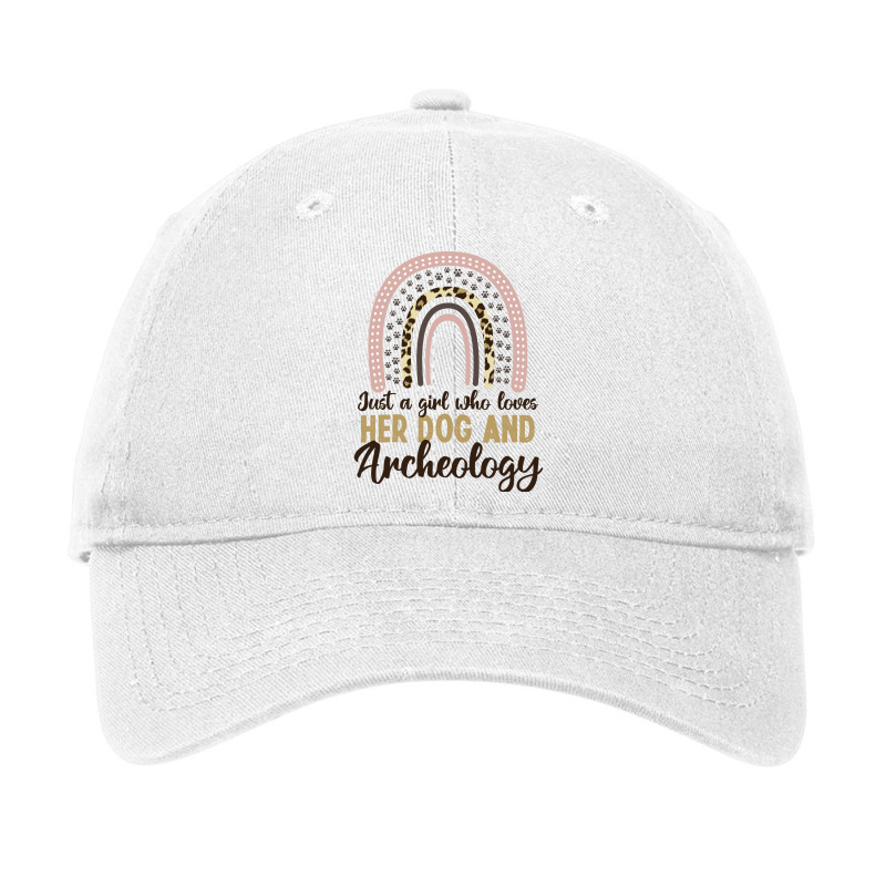 Just A Girl Who Loves Her Dog And Archeology Aesthetic Adjustable Cap | Artistshot