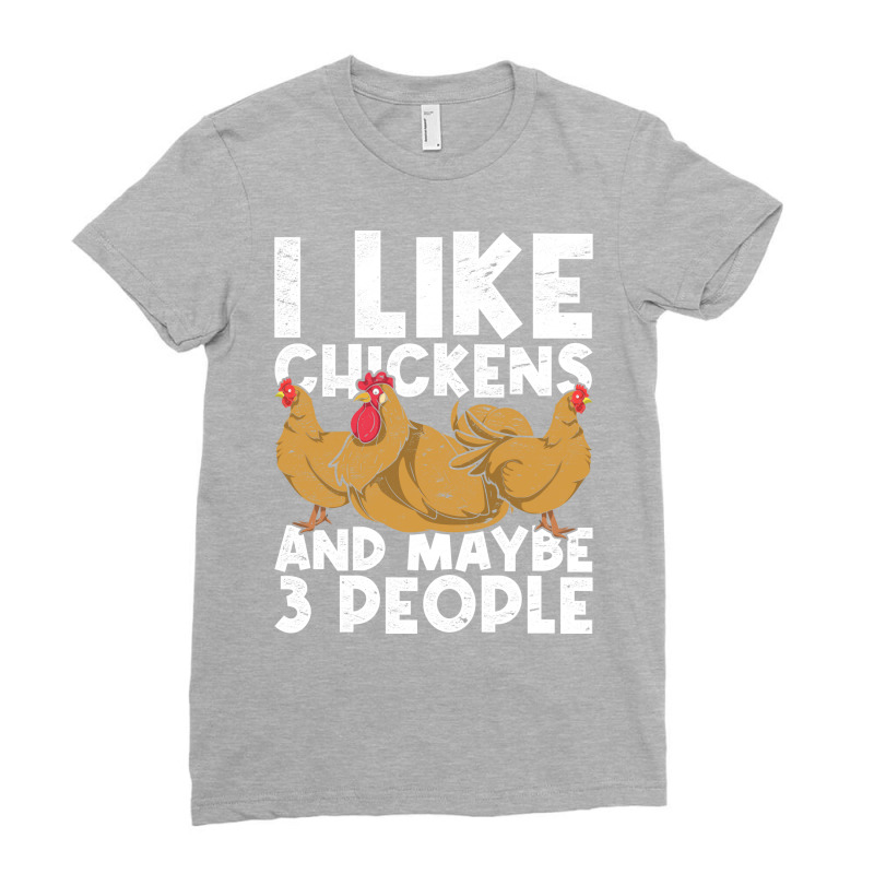 Funny Farming Chicken Lover Farmer Farm Animals Chicken Stars Ladies Fitted T-Shirt by ravadadanine2 | Artistshot