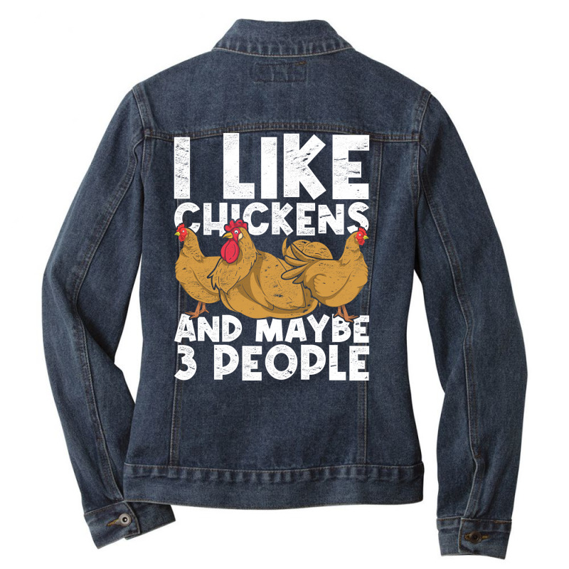 Funny Farming Chicken Lover Farmer Farm Animals Chicken Stars Ladies Denim Jacket by ravadadanine2 | Artistshot