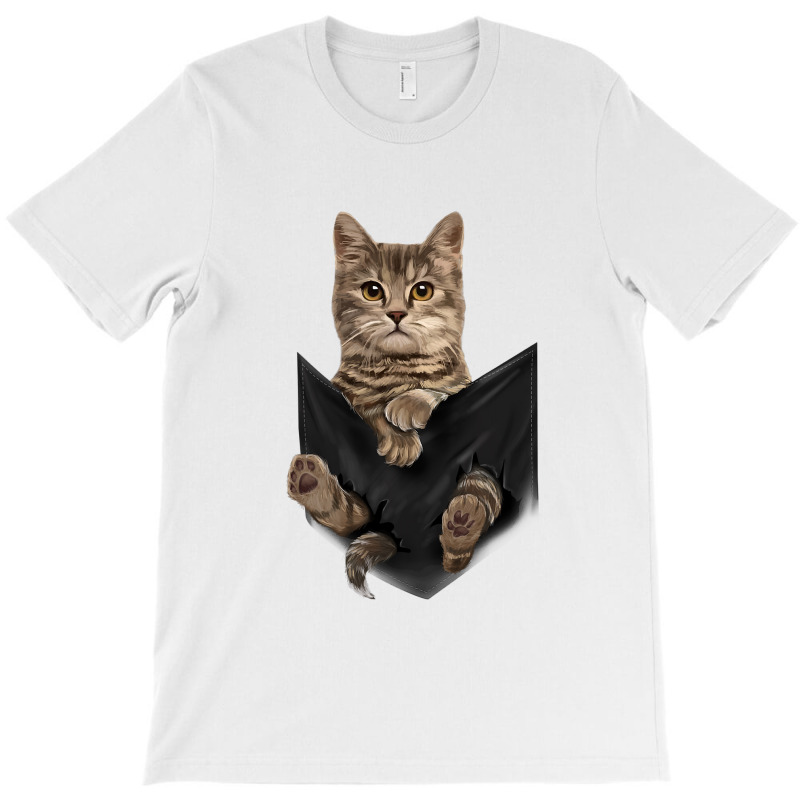 Brown Cat Sits In Pocket  Cats Tee  Gifts T-shirt | Artistshot