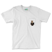 Brown Cat Sits In Pocket  Cats Tee  Gifts Pocket T-shirt | Artistshot