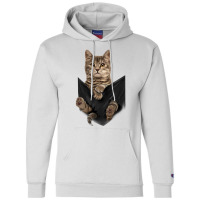 Brown Cat Sits In Pocket  Cats Tee  Gifts Champion Hoodie | Artistshot