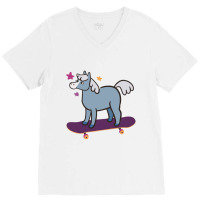 Horse Pro Skater V-neck Tee | Artistshot