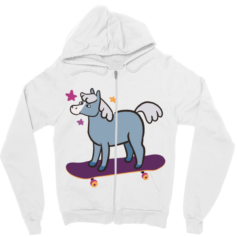 Horse Pro Skater Zipper Hoodie | Artistshot