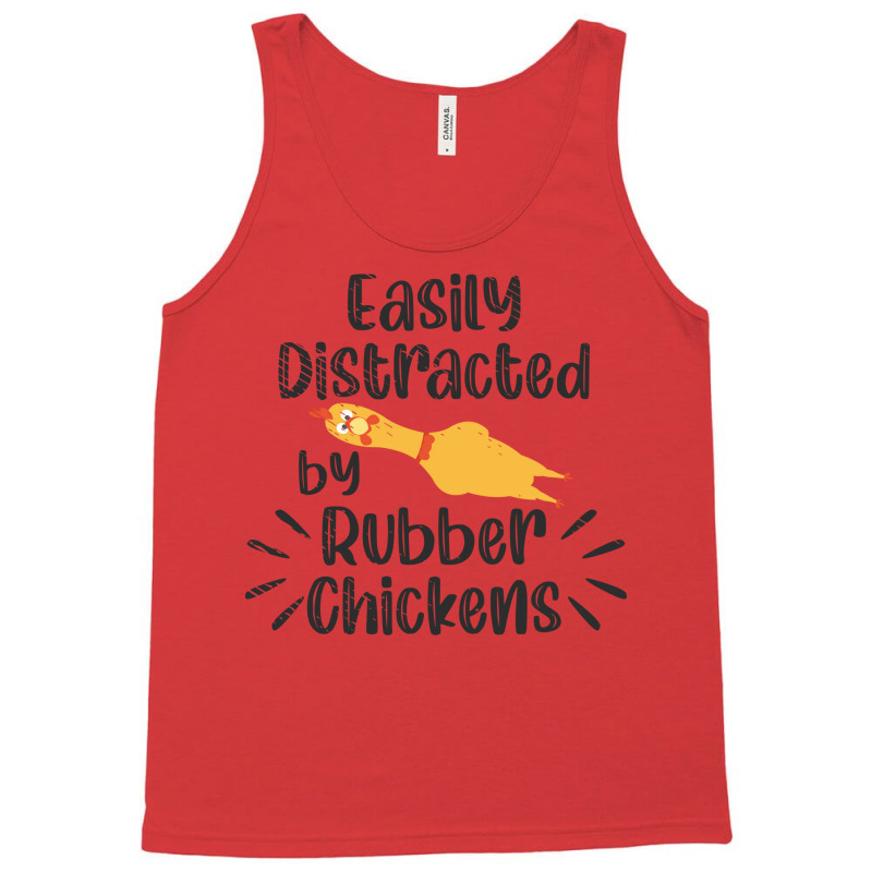 Rubber Chicken Enthusiast Loud Scream Yellow Red Tank Top by ravadadanine2 | Artistshot