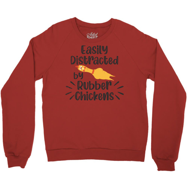 Rubber Chicken Enthusiast Loud Scream Yellow Red Crewneck Sweatshirt by ravadadanine2 | Artistshot