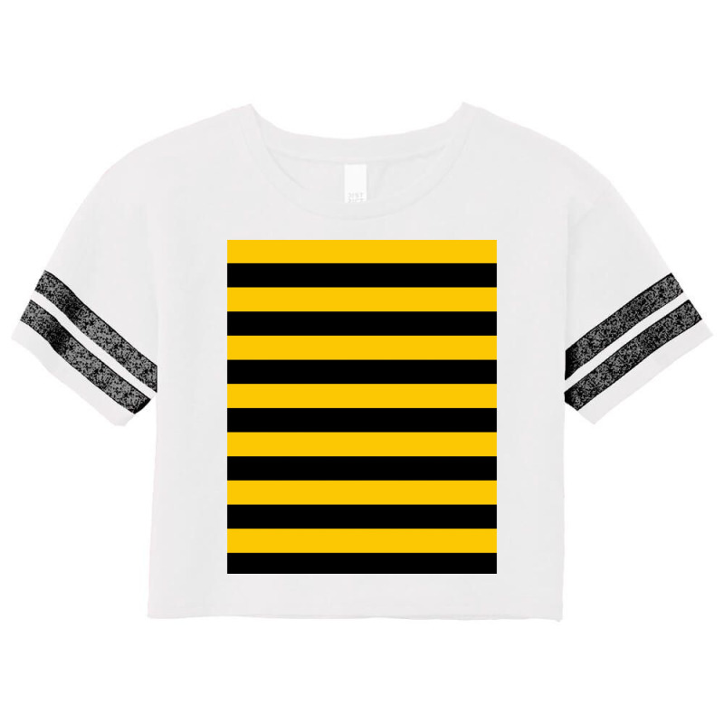 Black And Yellow Stripes Scorecard Crop Tee by urbinfarayii | Artistshot