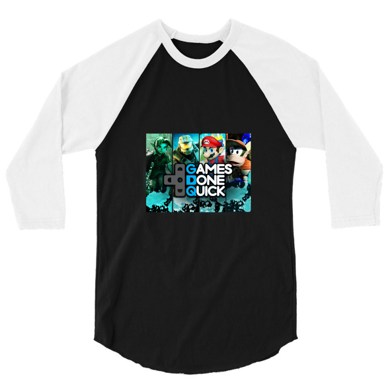 Games Done Quick  Combined Art 3/4 Sleeve Shirt by JeffreyAlanSwanson | Artistshot