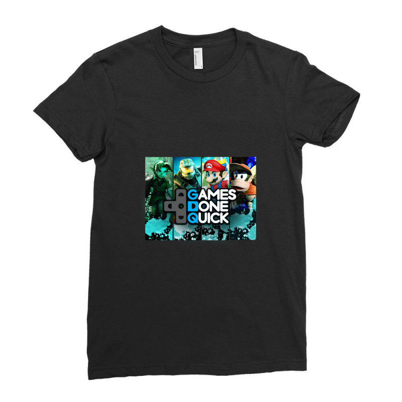 Games Done Quick  Combined Art Ladies Fitted T-Shirt by JeffreyAlanSwanson | Artistshot