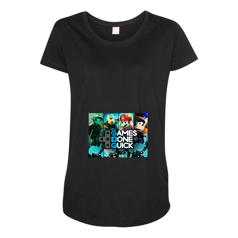 Games Done Quick  Combined Art Maternity Scoop Neck T-shirt by JeffreyAlanSwanson | Artistshot