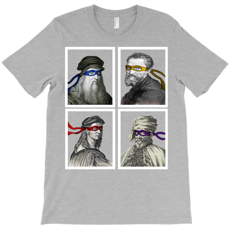 Ninja Artists Leonardo Donatello Raphael Michelangelo Parody Renaissan T-Shirt by bazazkwstas | Artistshot