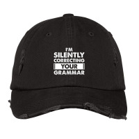 I'm Silently Correcting Your Grammar English Grammar Vintage Cap | Artistshot