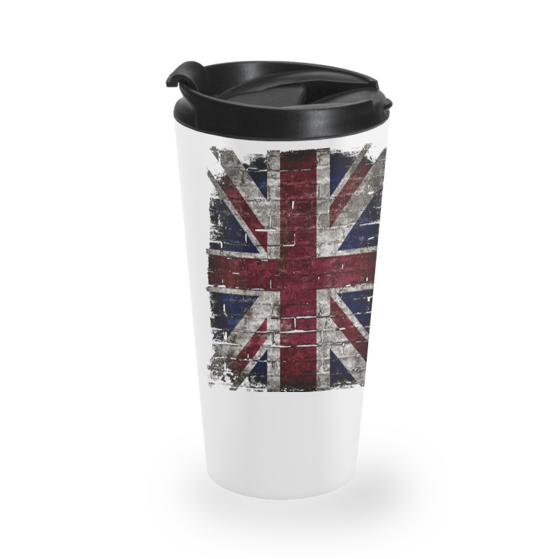 Grunge Uk Flag Great Britain Punk Style Distressed Wall Classic Travel Mug | Artistshot