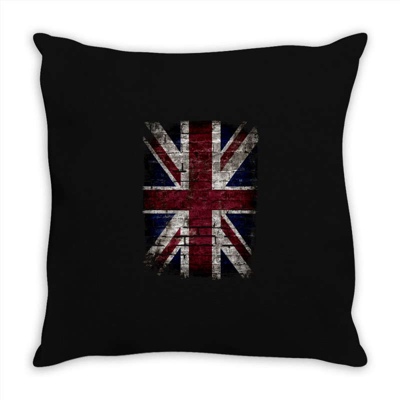 Grunge Uk Flag Great Britain Punk Style Distressed Wall Classic Throw Pillow | Artistshot