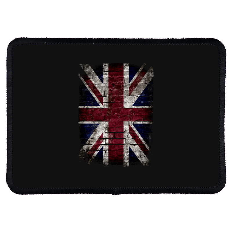 Grunge Uk Flag Great Britain Punk Style Distressed Wall Classic Rectangle Patch | Artistshot