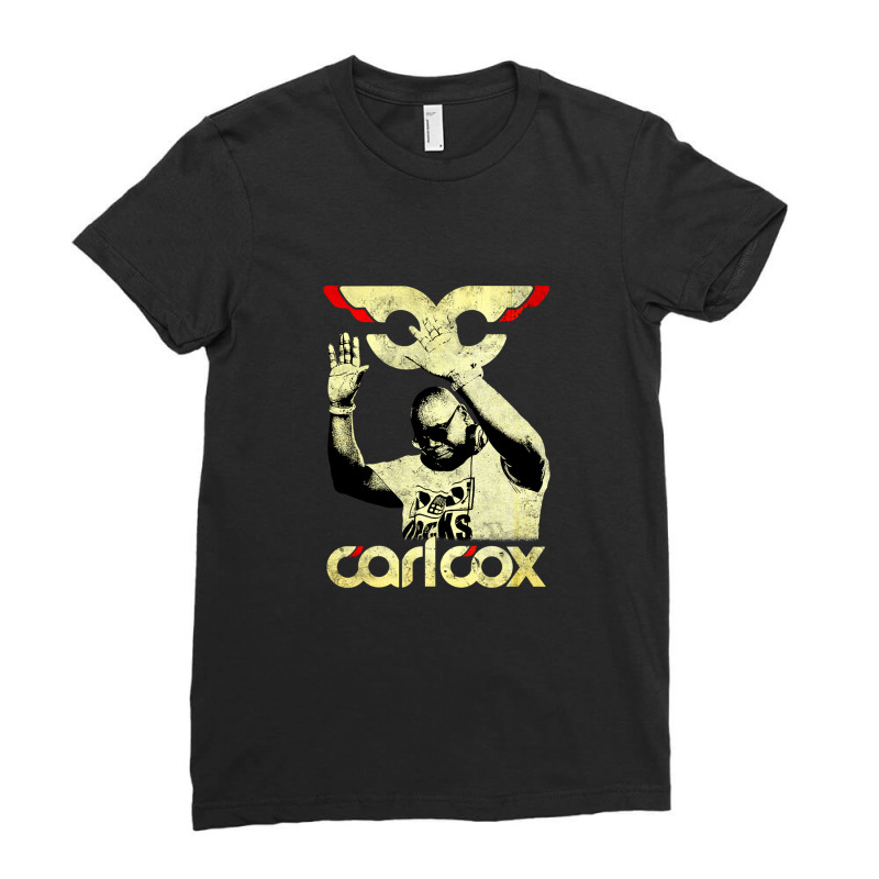 Carl Cox Grungy Old School House Minimal Techno Ladies Fitted T-Shirt by HakimMohamed | Artistshot