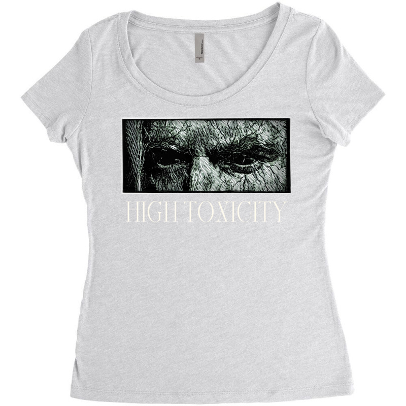 High Toxicity   Stare   Black And White Drawing Women's Triblend Scoop T-shirt by hamfiggyx | Artistshot