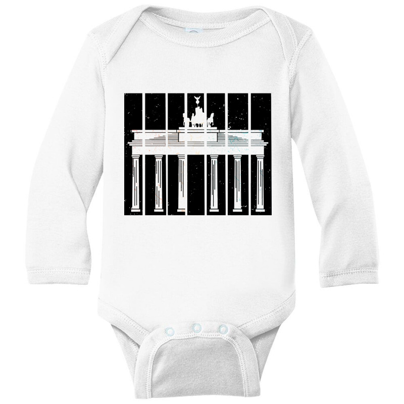 Limited Edition Berlin Skyline Brandenburger Tor Sunset Vintage Retro Long Sleeve Baby Bodysuit by declangreenwood | Artistshot