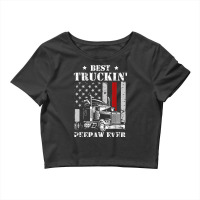 Best Truckin' Peepaw Ever Flag T Shirt Father's Day T Shirt Crop Top | Artistshot