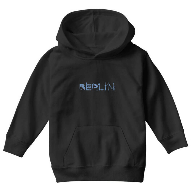 Limited Edition Berlin Skyline Landmarks Silhouette Youth Hoodie | Artistshot