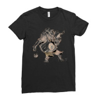 Rhino Basketball Boy Ladies Fitted T-shirt | Artistshot