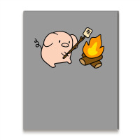 Campfire Pig Metal Print Vertical | Artistshot