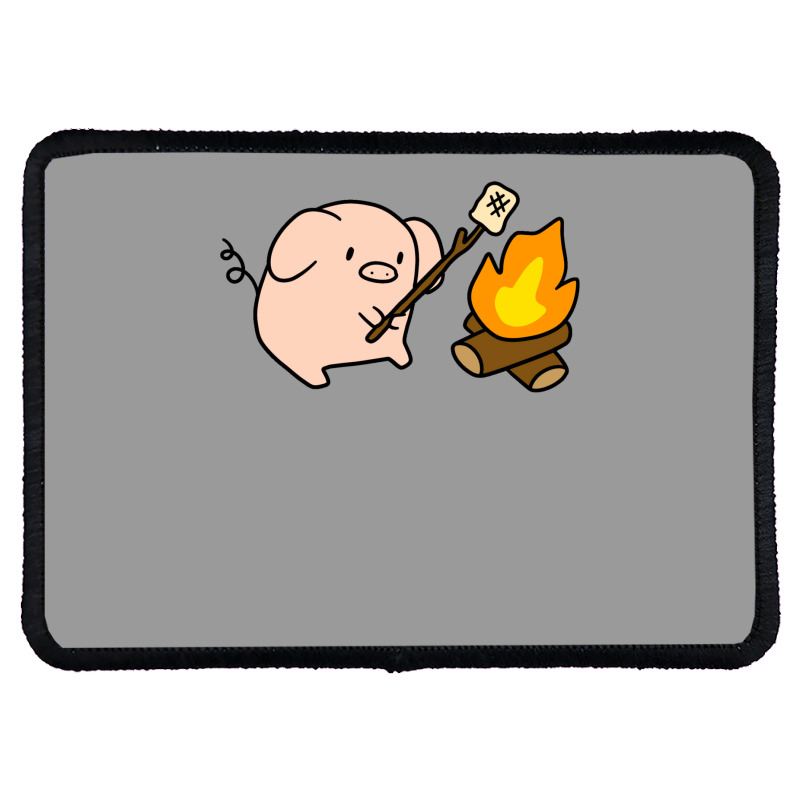 Campfire Pig Rectangle Patch | Artistshot