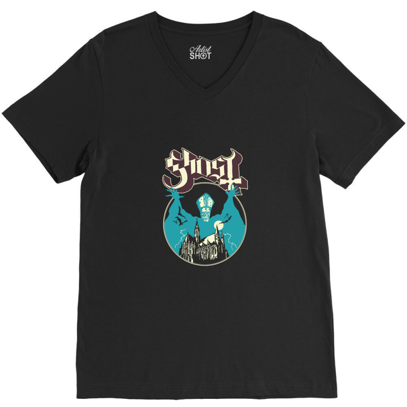 Ghost Thunder V-Neck Tee by JustinWinecoff | Artistshot