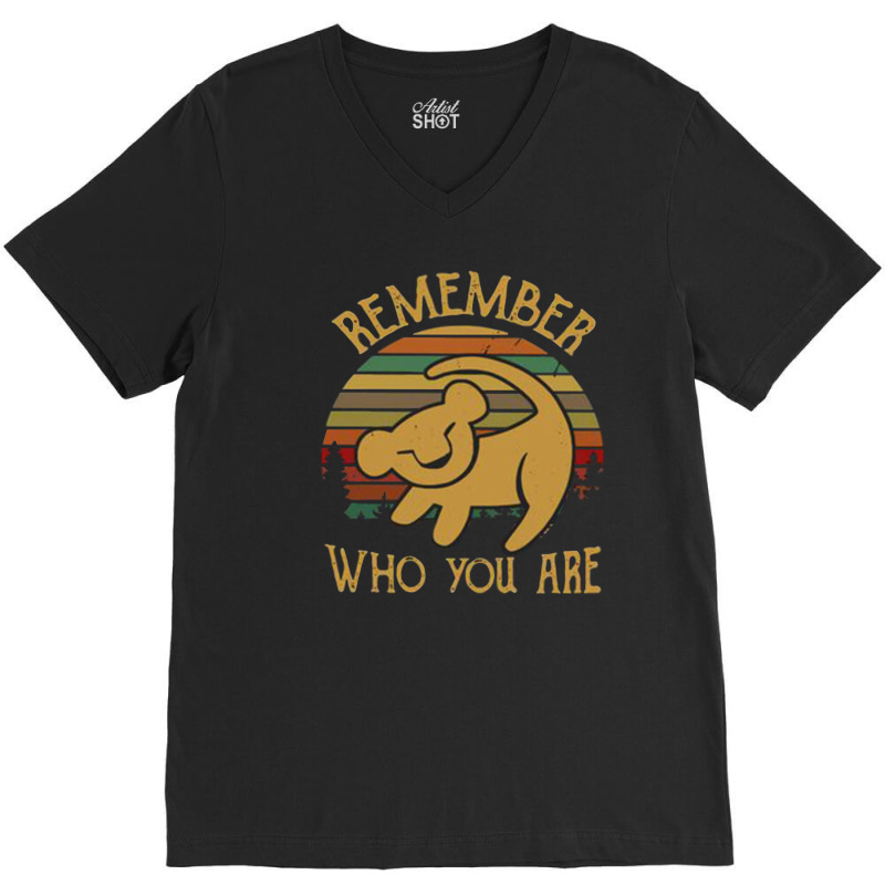 Remember Who You Are  Quote Design V-Neck Tee by bazazkwstas | Artistshot