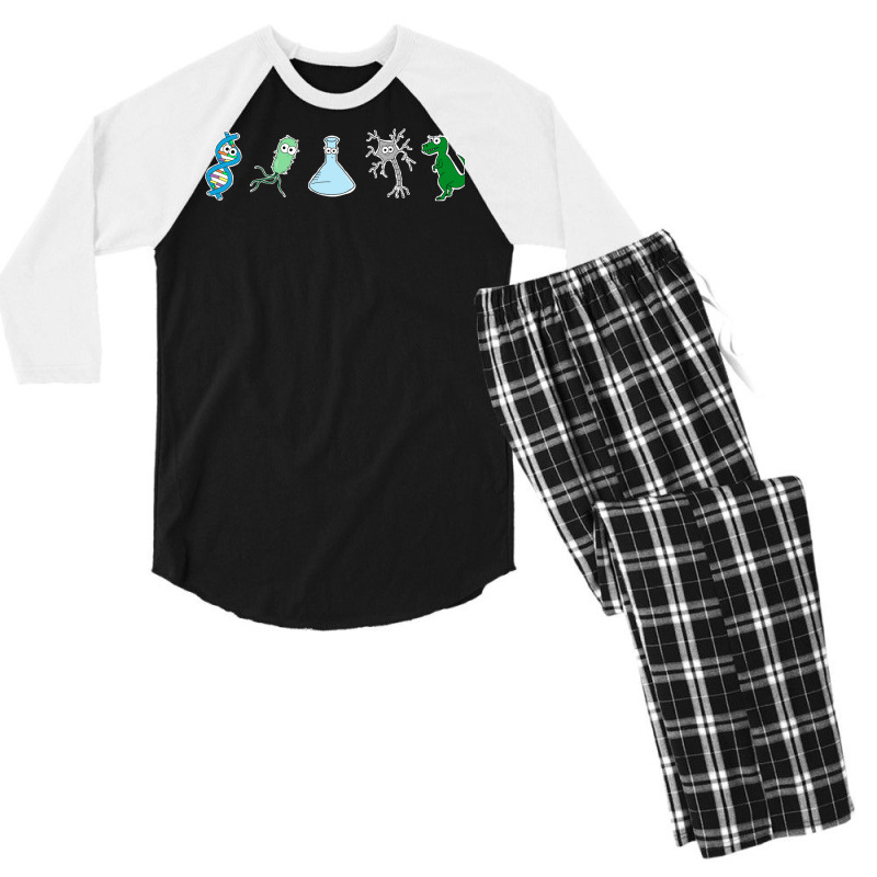 Cute Science   On White Men's 3/4 Sleeve Pajama Set | Artistshot