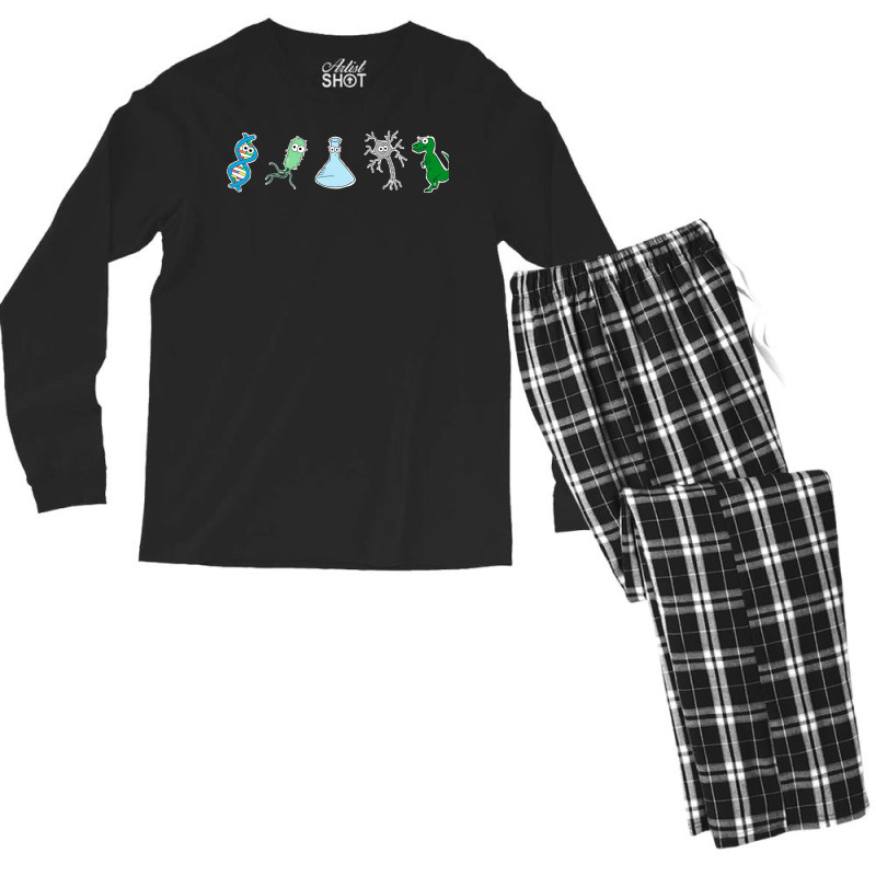 Cute Science   On White Men's Long Sleeve Pajama Set | Artistshot