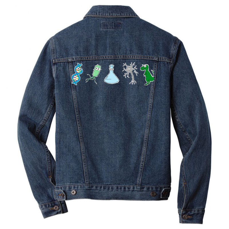 Cute Science   On White Men Denim Jacket | Artistshot