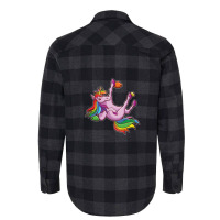 Funny Unicorn Rock Climbing Bouldering Rainbow Flannel Shirt | Artistshot