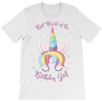 Artistshort Trending Best Friend Of The Birthday Girl! Unicorn Face Pr T-shirt | Artistshot