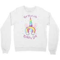 Artistshort Trending Best Friend Of The Birthday Girl! Unicorn Face Pr Crewneck Sweatshirt | Artistshot