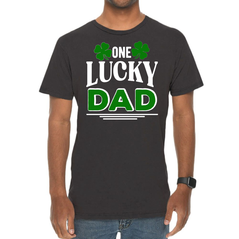 Copy Of One Lucky Dad Vintage T-shirt | Artistshot